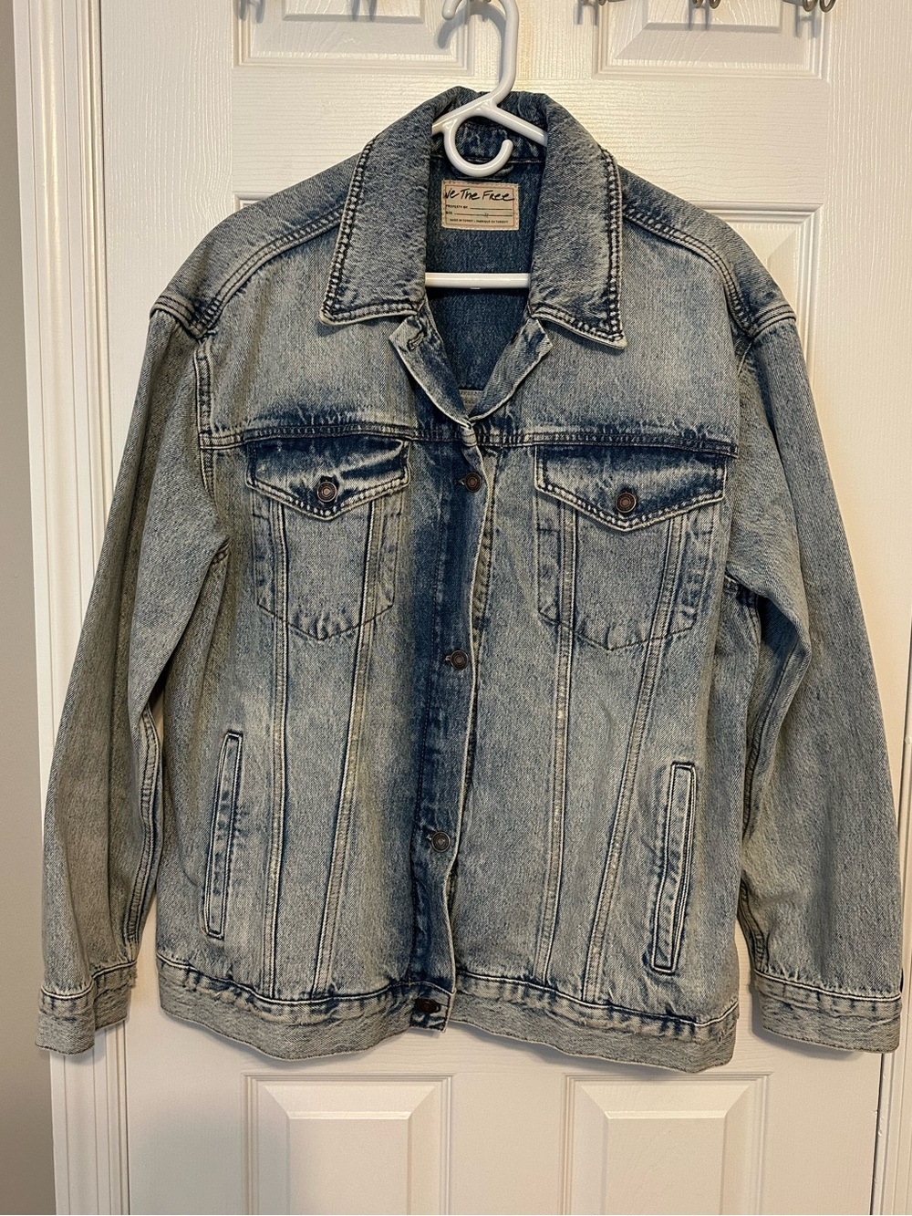 We The Free Washed Blue Denim Jacket